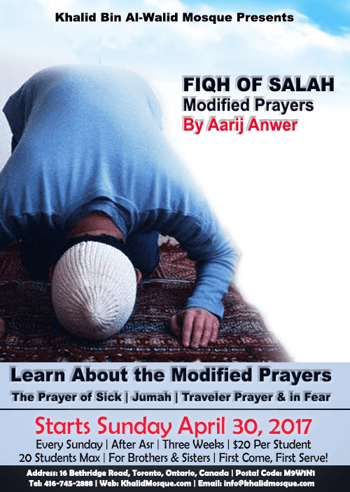 MODIFIED PRAYERS Part of Fiqh of Salah